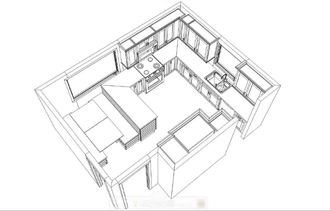 kitchen remodel design sketch- how to get started with a kitchen makeover